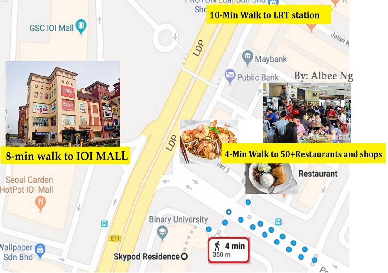 Puchong Skypod Residence, 1-5 Pax Cozy Unit, Walking Distance To Ioi Mall, 10Min Drive To Sunway Exteriör bild